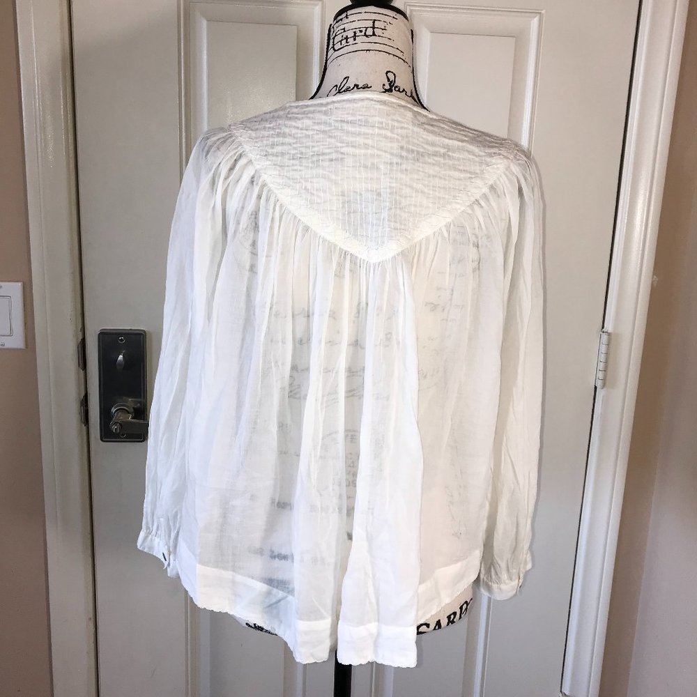 NWOT Free People Cool Meadow Cotton Peasant Blouse - Picture 5 of 5
